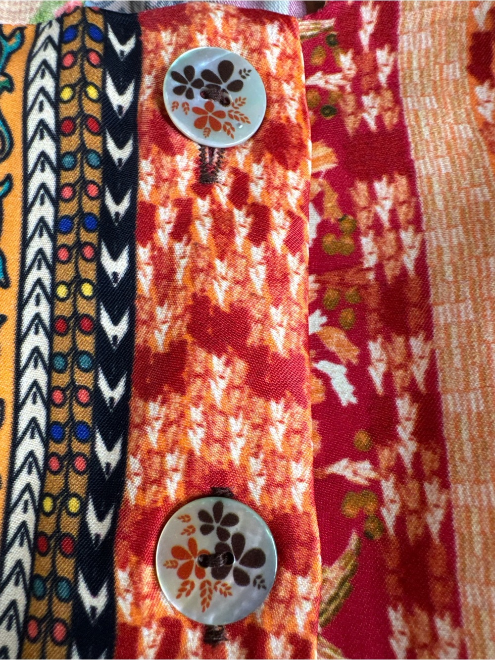 FARM RIO Mixed Scarves Multicolor Midi Dress - Picture 5 of 16